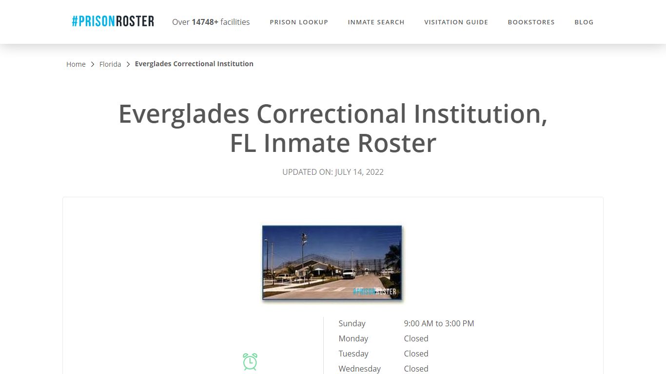 Everglades Correctional Institution, FL Inmate Roster - Prisonroster